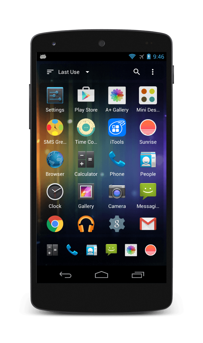 Sort apps by usage frequency