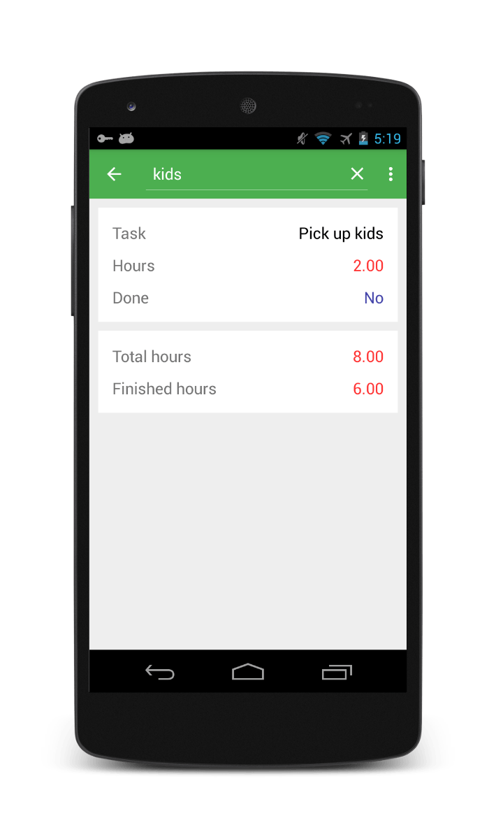 Search / organise data