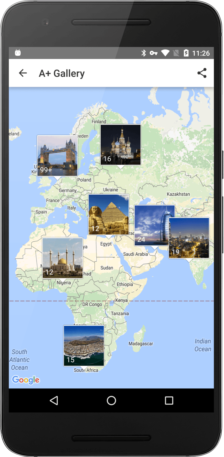 ... and in Google Map!